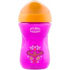 Поильник Chicco Easy Cup, 266 мл розовый/оранжевый