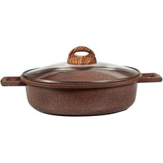 Сотейник Panairo Barbara MAX BA-28-S-K-I, 28 см, с крышкой, терракотовый