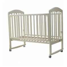 Кроватка Топотушки Сильвия-2 (колесо) (качалка), на полозьях слоновая кость