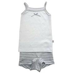 Комплект нижнего белья Наша мама размер 116, белый/серый