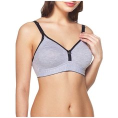 Бюстгальтер Фэст 2533 размер 75 B, серый меланж/черный