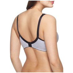 Бюстгальтер Фэст 2533 размер 85 C, серый меланж/черный