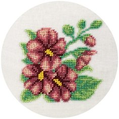 Klart Набор для вышивания бисером Мальва 12 x 12 см (8-141)
