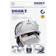 DOOKY накидка на коляску и автокресло Light Grey Crowns