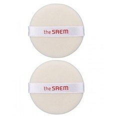 Спонж для нанесения пудры The Saem Round Mini Flocking Puff (M)