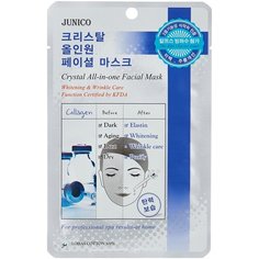 Junico тканевая маска Junico Crystal All-in-one с коллагеном, 25 г