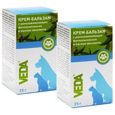 Крем-бальзам зоогигиеническое защитное средство с ранозаживляющим фитокомплексом и маслом эвкалипта, 2 шт,VEDA