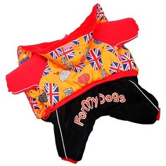 FOR MY DOGS комбинезон для собак Флаги желтый для девочек FW295-2015 F (10)