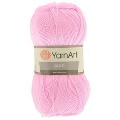 Пряжа YarnArt Gold 100гр 400м (92% акрил, 8% металлик) (9356 светло-розовый) 5 шт