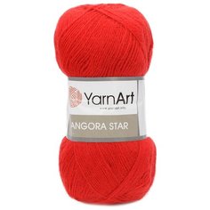 Пряжа YarnArt Angora Star 100гр 500м (20% тонкая шерсть, 80% акрил) (156 ярко-красный) 5 шт