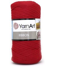 Пряжа YarnArt Ribbon 250гр 125м (60% хлопок, 40% вискоза и полиэстер) (773 красный) 4 шт