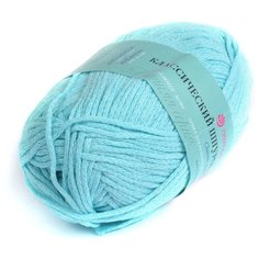 Пряжа для вязания ПЕХ Классический шнурок (60% хлопок, 40% акрил) 5х50г/135м цв.222 голубая бирюза Пехорка