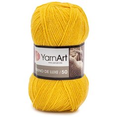 Пряжа YarnArt Merino de Lux 100гр 280м (50% шерсть, 50% акрил) (586 горчичный) 5 шт