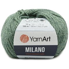 Пряжа YarnArt Milano 50гр 130м (8% альпака, 20% шерсть, 8% вискоза, 64% акрил) (875 зеленый) 10 шт