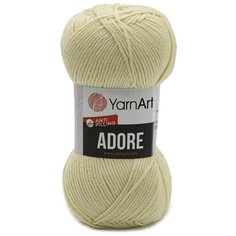 Пряжа YarnArt Adore 100гр 280м (100% акрил с эффектом анти-пиллинга) (331 молочный) 5 шт
