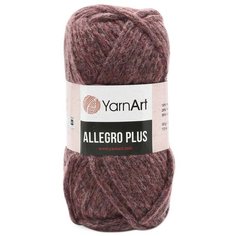 Пряжа YarnArt Allegro Plus 100гр 110м (16% шерстъ, 28% полиамид, 56% акрил) (710 сиреневый меланж) 5 шт