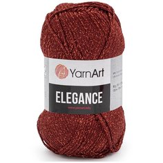 Пряжа YarnArt Elegance 50гр 130м (88% хлопок, 12% металлик) (122 красный) 5 мотков