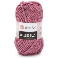 Пряжа YarnArt Allegro Plus 100гр 110м (16% шерстъ, 28% полиамид, 56% акрил) (702 темно-розовый меланж) 5 шт