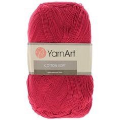 Пряжа YarnArt Cotton soft 100гр 600м (55% хлопок, 45% акрил) (51 насыщенный красный) 5 шт