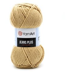 Пряжа YarnArt Jeans Plus 100гр 160м (55% хлопок, 45% полиакрил) (07 карамельный) 5 шт
