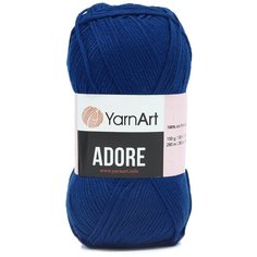 Пряжа YarnArt Adore 100гр 280м (100% акрил с эффектом анти-пиллинга) (350 синий) 5 шт