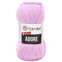 Пряжа YarnArt Adore 100гр 280м (100% акрил с эффектом анти-пиллинга) (362 св-сиреневый) 5 шт