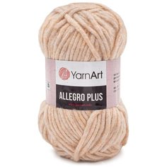 Пряжа YarnArt Allegro Plus 100гр 110м (16% шерстъ, 28% полиамид, 56% акрил) (704 бежевый меланж) 5 шт