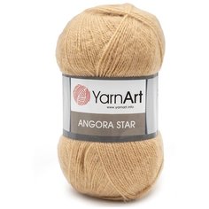 Пряжа YarnArt Angora Star 100гр 500м (20% тонкая шерсть, 80% акрил) (511 светлая карамель) 5 шт