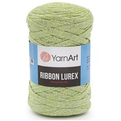 Пряжа YarnArt Ribbon Lurex 250гр 110м (60% хлопок, 20% вискоза, полиэстер, 20% металлик) (726 салатовый) 4 шт