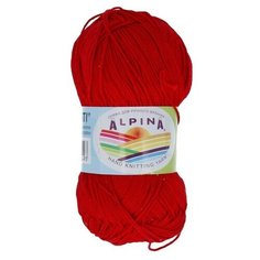 Пряжа Alpina "SATI" 100% мерсеризованный хлопок №179 красный - 10 мотков по 50 г