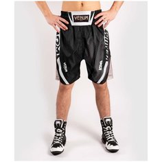 Шорты мужские для бокса VENUM ARROW LOMA SIGNATURE COLLECTION BOXING SHORTS - BLACK/WHITE цвет черный размер S