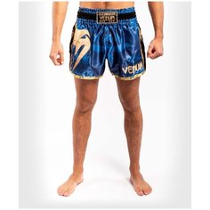 Шорты мужские муай-тай VENUM GIANT CAMO MUAY THAI SHORTS - BLUE/GOLD цвет синий размер L