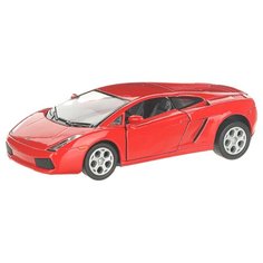 Детская инерционная металлическая машинка с открывающимися дверями, модель Lamborghini Gallardo, красный Serinity Toys