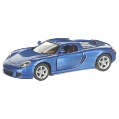 Детская инерционная металлическая машинка с открывающимися дверями, модель Porsche Carrera GT, синий Serinity Toys