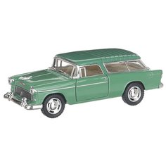 Детская инерционная металлическая машинка с открывающимися дверями, модель Chevrolet Nomad hardtop, зеленый Serinity Toys