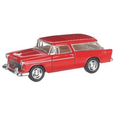 Детская инерционная металлическая машинка с открывающимися дверями, модель Chevrolet Nomad hardtop, красный Serinity Toys