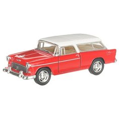 Детская инерционная металлическая машинка с открывающимися дверями, модель Chevrolet Nomad, красный Serinity Toys