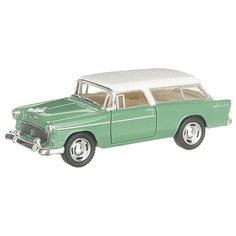 Детская инерционная металлическая машинка с открывающимися дверями, модель Chevrolet Nomad, зеленый Serinity Toys