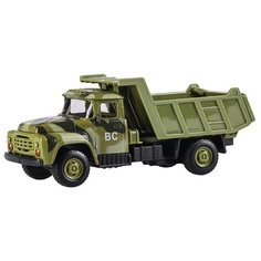 Детская инерционная металлическая машинка PlaySmart, модель Самосвал ЗИЛ Вооруженные силы Serinity Toys