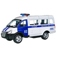 Детская инерционная металлическая машинка Serinity Toys с открывающимися дверями, модель ГАЗ "Полиция"