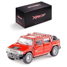 Детская инерционная металлическая машинка Serinity Toys с открывающимися дверями, модель Hummer Н2, красный