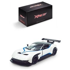 Детская инерционная металлическая машинка Serinity Toys с открывающимися дверями, модель Aston Martin Vulcan, белый