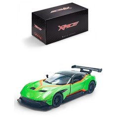 Детская инерционная металлическая машинка Serinity Toys с открывающимися дверями, модель Aston Martin Vulcan, зеленый