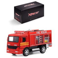 Детская инерционная металлическая машинка Serinity Toys, модель Пожарная машина, красный