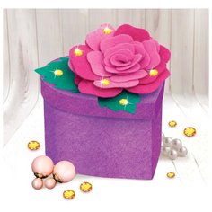 Создание шкатулки из фетра Школа талантов "Роза", с объемными элементами (3865917)