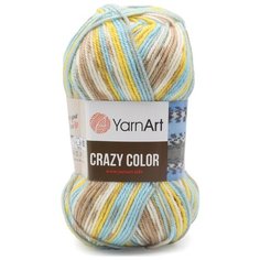 Пряжа YarnArt Crazy color 100гр 260м (25% шерсть,75% акрил) (180 секционный) 5 мотков