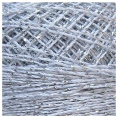 Пряжа YarnArt Camelia 20гр 190м (70% полиэстер, 30% металлик) (411 серебро) 10 шт
