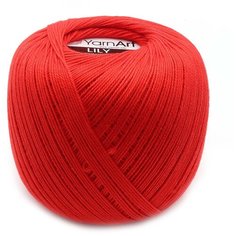 Пряжа YarnArt LILY 50гр 225м (100% хлопок) (0076 красный) 8 шт