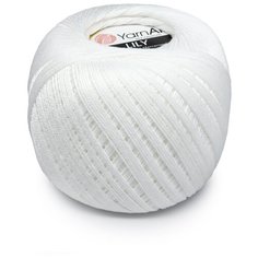 Пряжа YarnArt LILY 50гр 225м (100% хлопок) (1000 белый) 8 шт