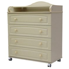 Пеленальный комод Топотушки Ричард 800/4 МДФ слоновая кость